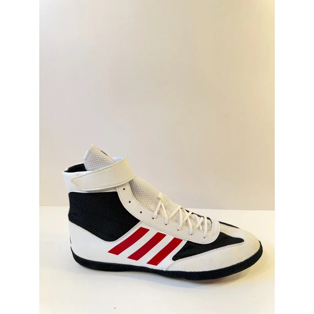 Adidas Men's Combat Speed 5 Wrestling Shoe, Black/White/Red, 13